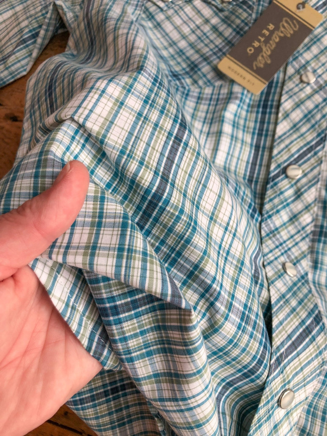 Newton Wrangler Men's Plaid Pearl Snap