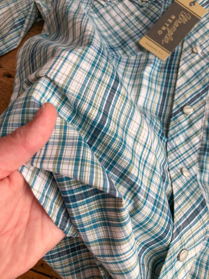 Newton Wrangler Men's Plaid Pearl Snap