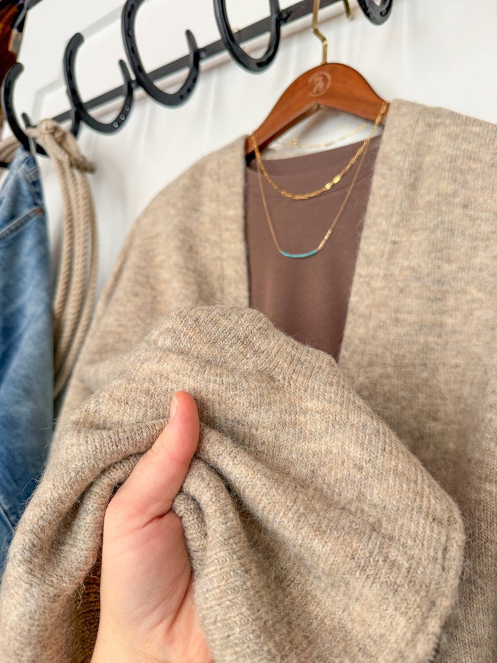 Oak Point Oatmeal Zip Up Cardigan