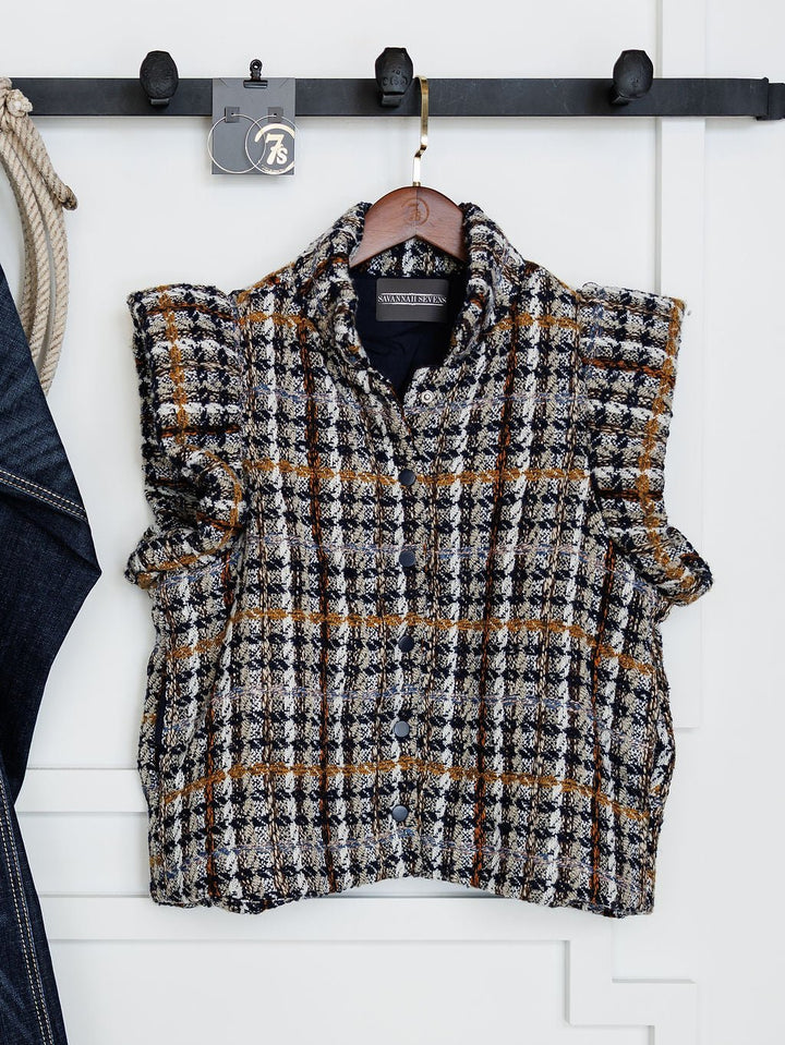 Otsego Plaid Tweed Vest