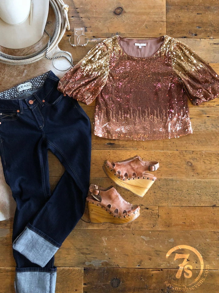 Rosalia Sequin Top
