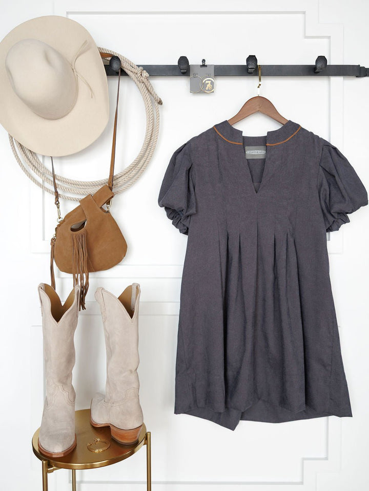 Saginaw Slate Corduroy Dress