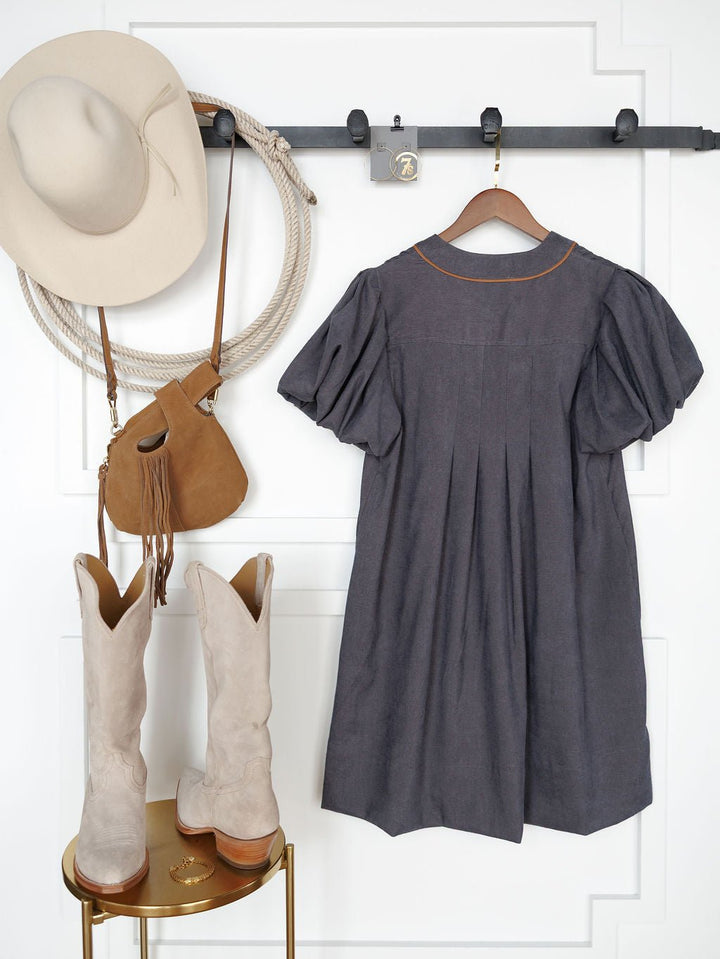 Saginaw Slate Corduroy Dress