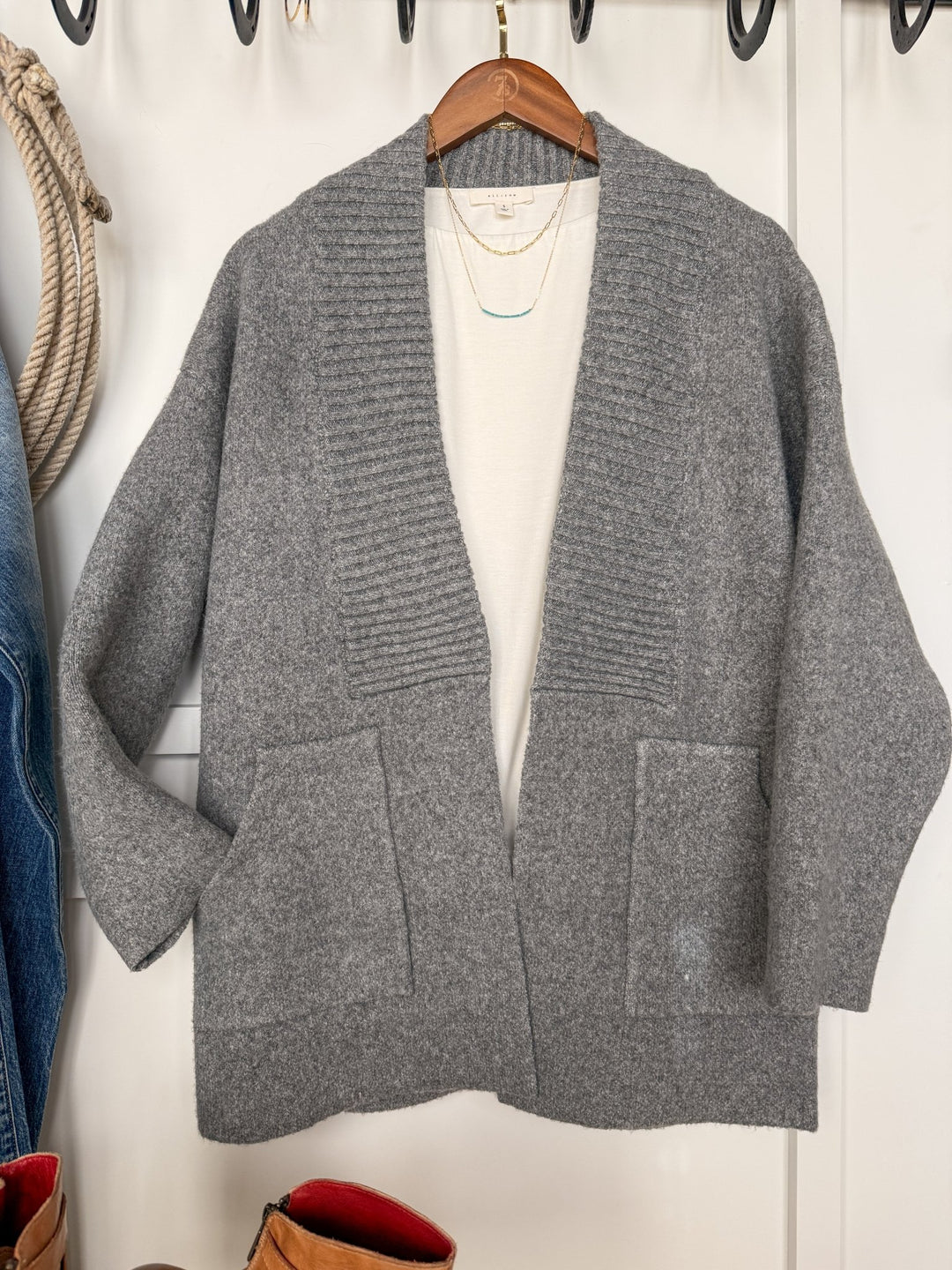 Sarasota Charcoal Cardigan