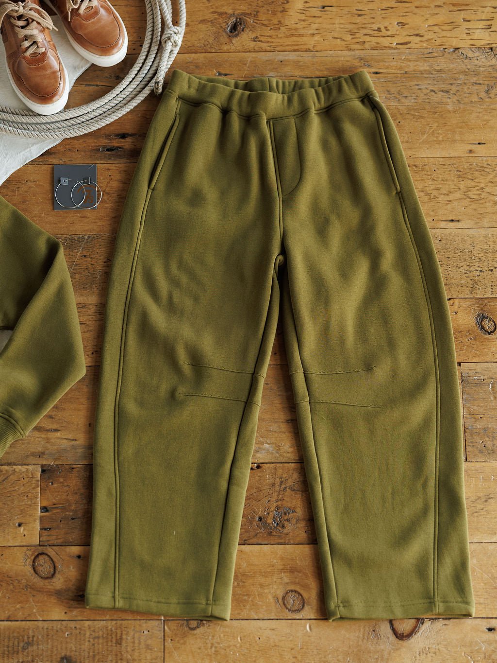 Talbot Olive High Waisted Barrel Pants