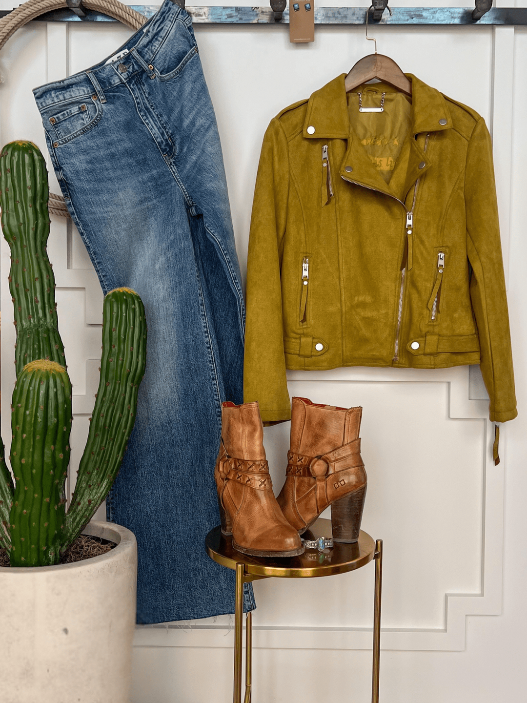 Tehama Chartreuse Faux Leather Jacket