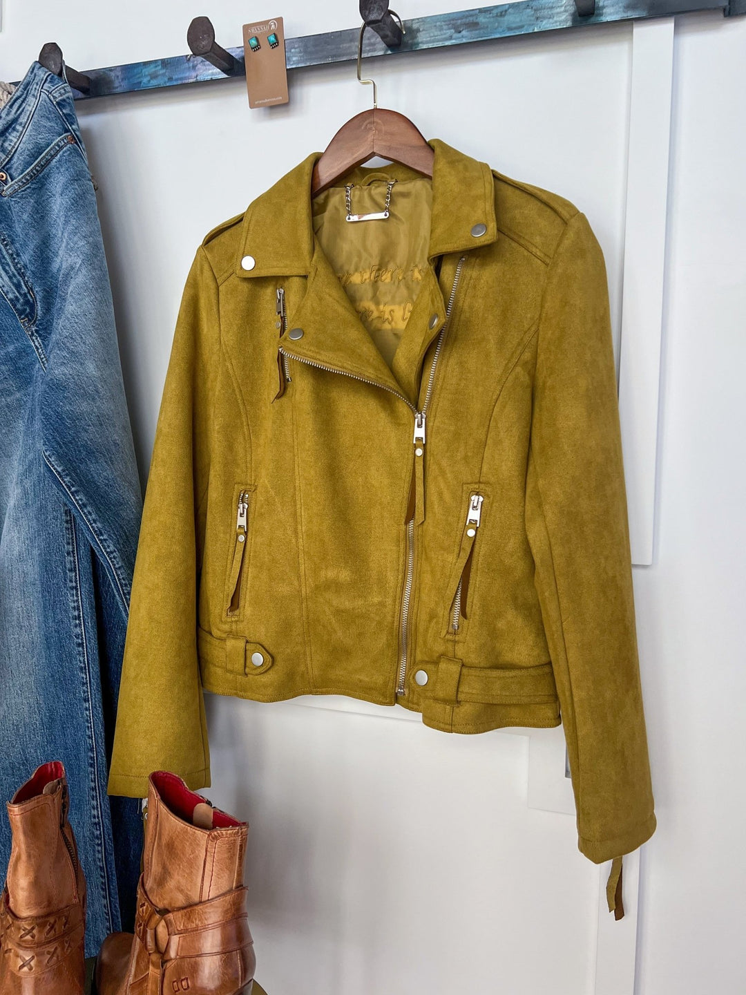 Tehama Chartreuse Faux Leather Jacket