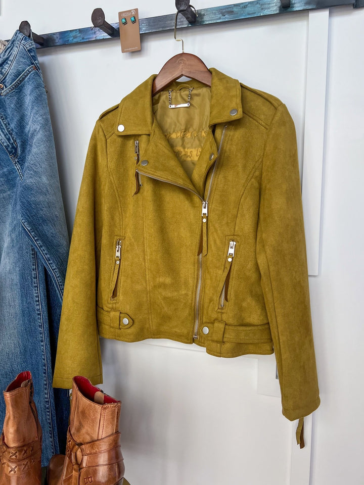 Tehama Chartreuse Faux Leather Jacket