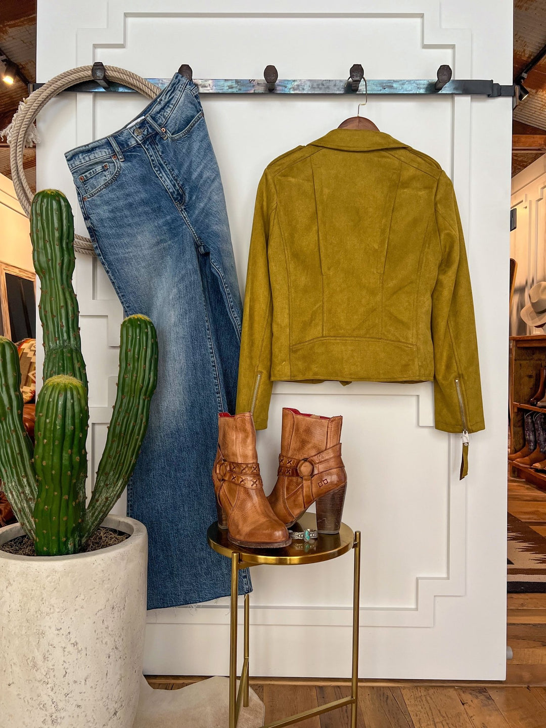Tehama Chartreuse Faux Leather Jacket