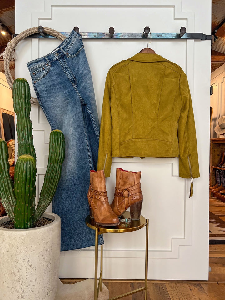 Tehama Chartreuse Faux Leather Jacket