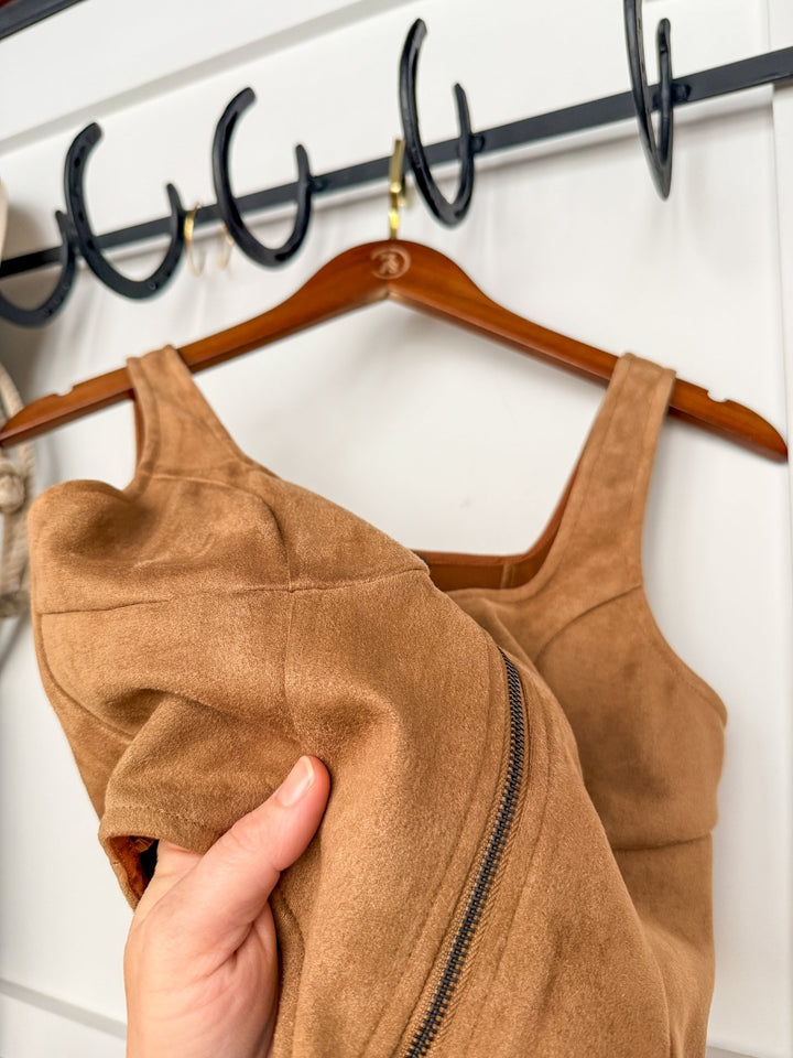 Texhoma Faux Suede Cropped Top