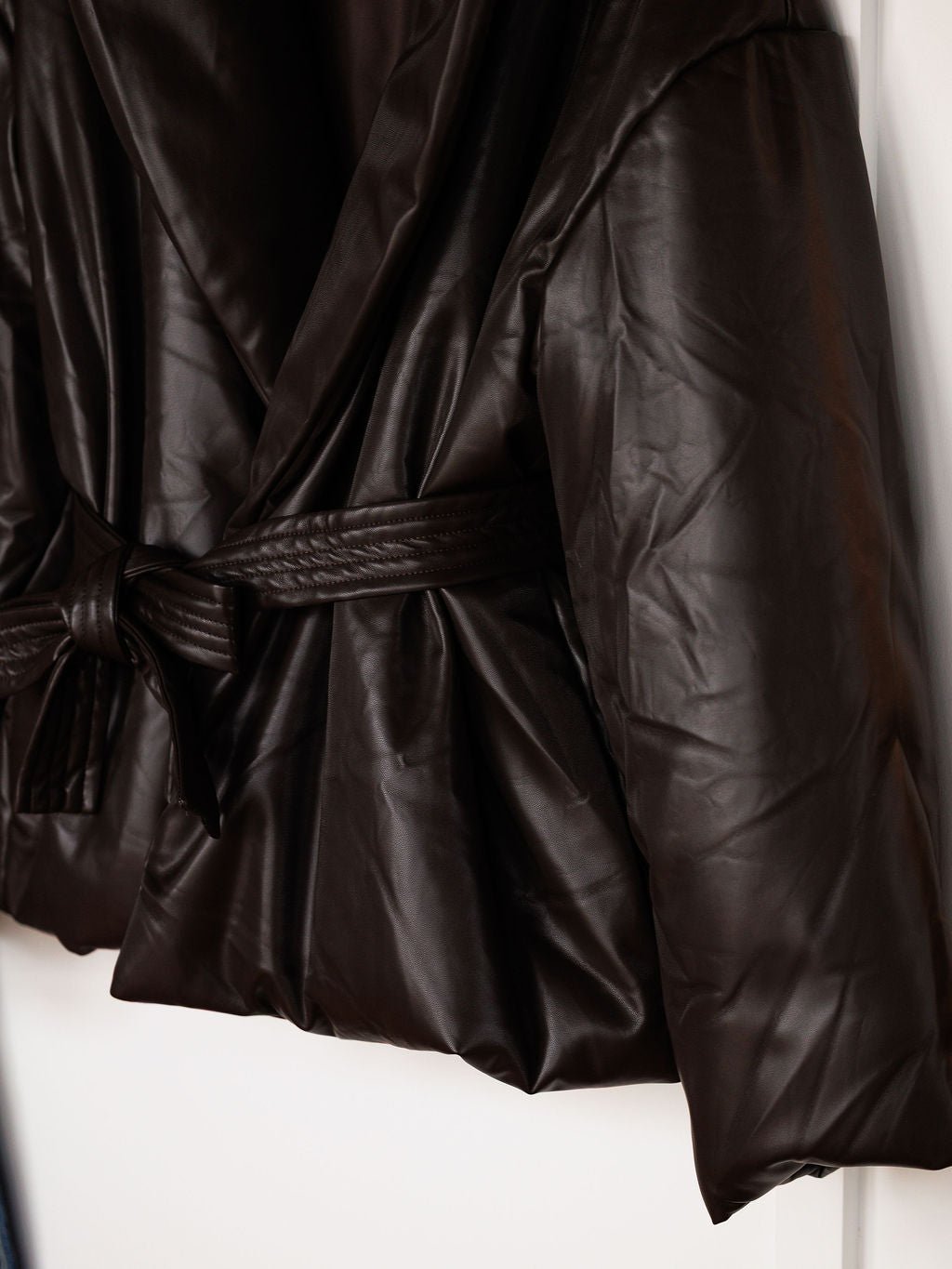 Waynoka Leather Puffer Jacket