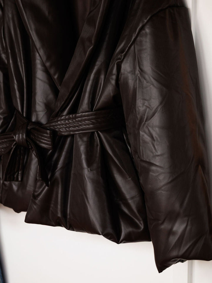 Waynoka Leather Puffer Jacket