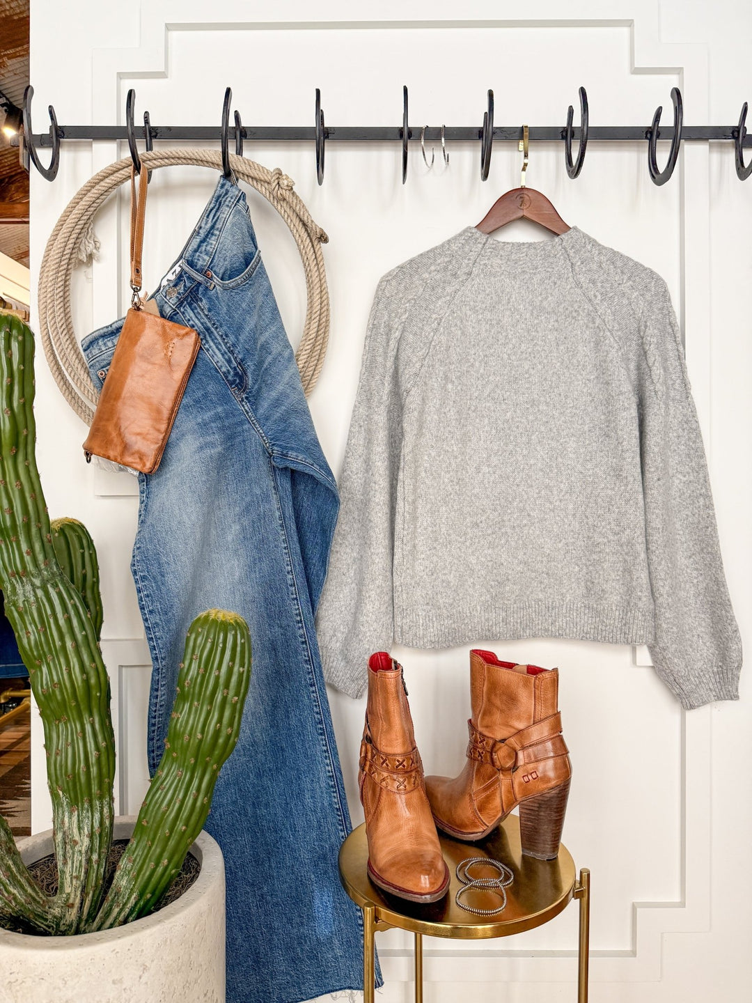 Tindall Grey Pearl Knit Top