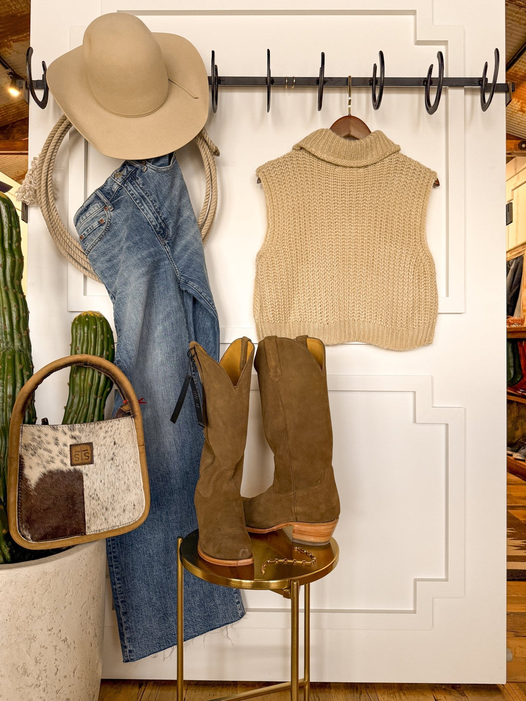 Tiverton Natural Cowl Neck Sweater Vest