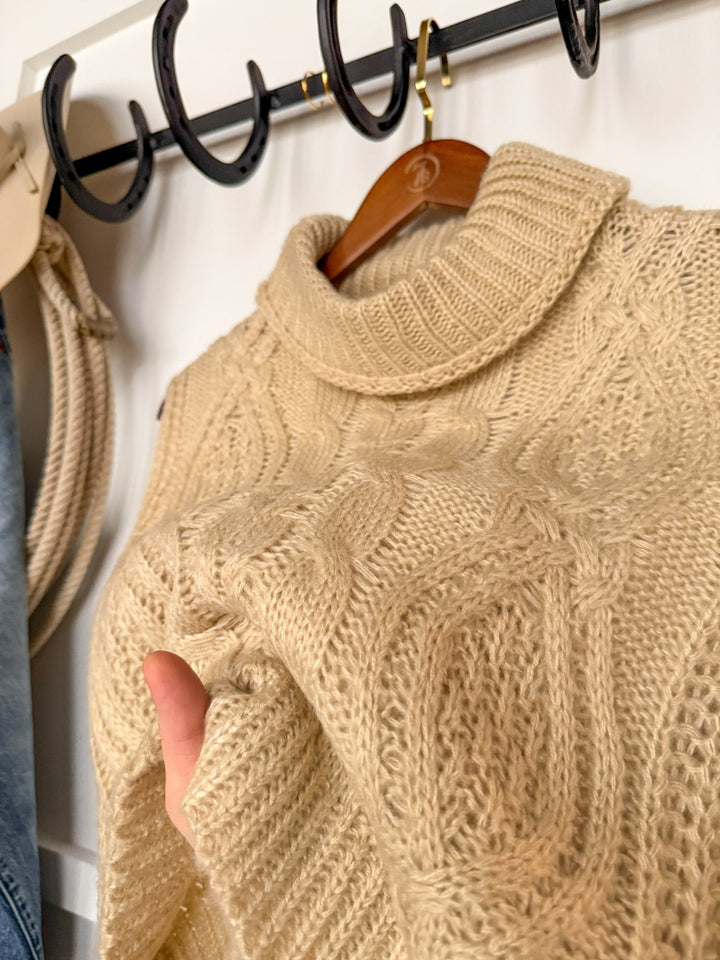 Tiverton Natural Cowl Neck Sweater Vest