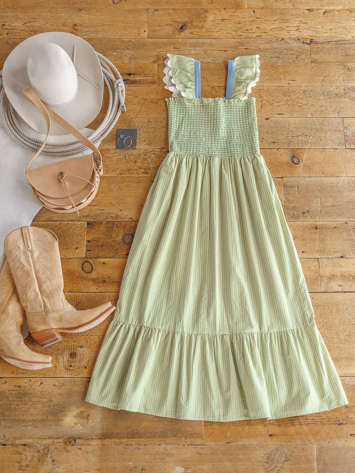 Tonganoxie Key Lime Patterned Dress