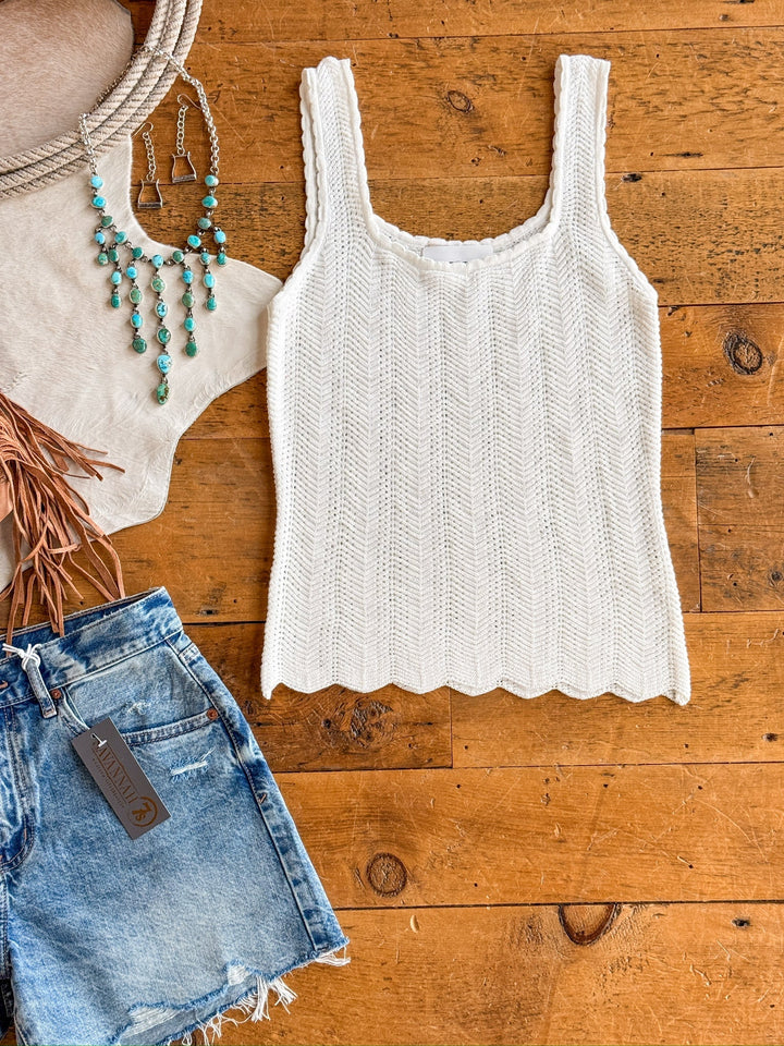 Townsend White Knit Tank