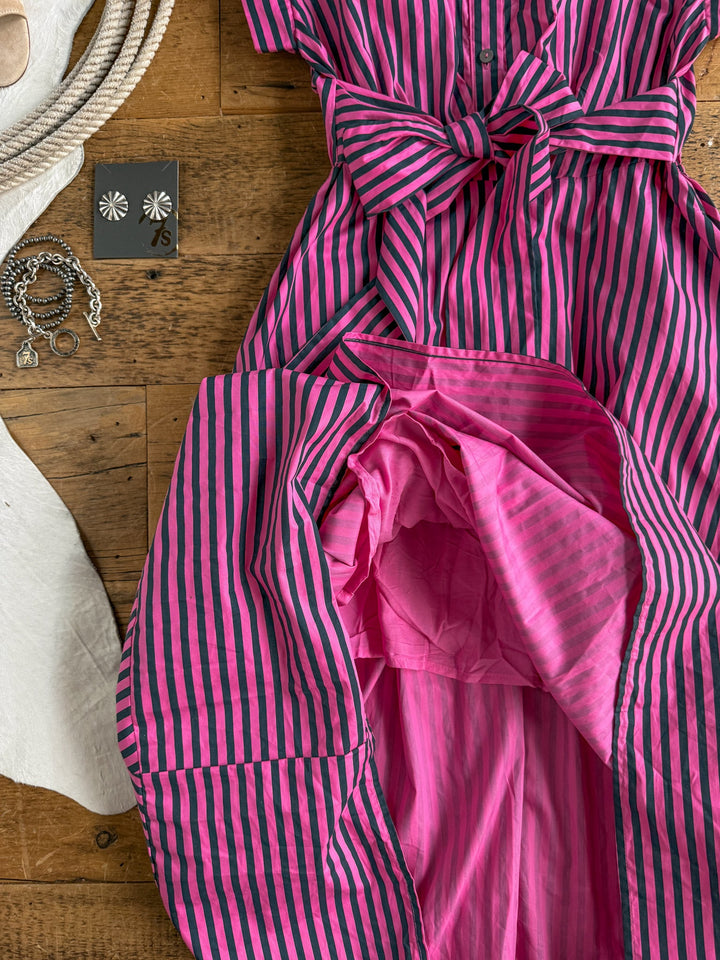 Tuscola Pink Striped Dress