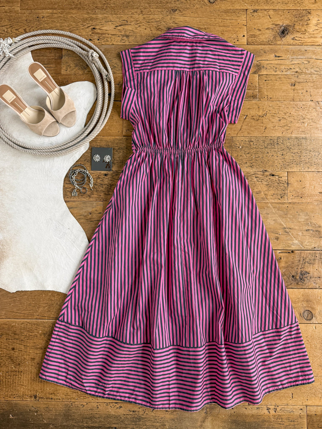 Tuscola Pink Striped Dress