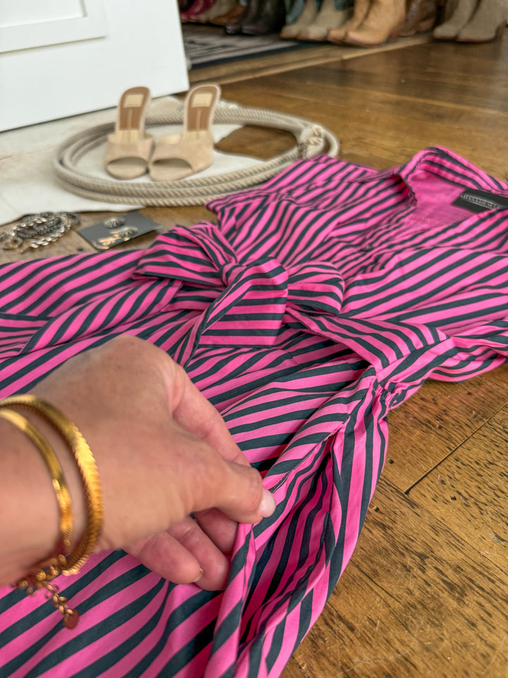 Tuscola Pink Striped Dress