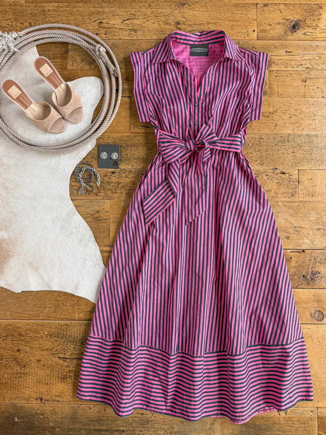 Tuscola Pink Striped Dress