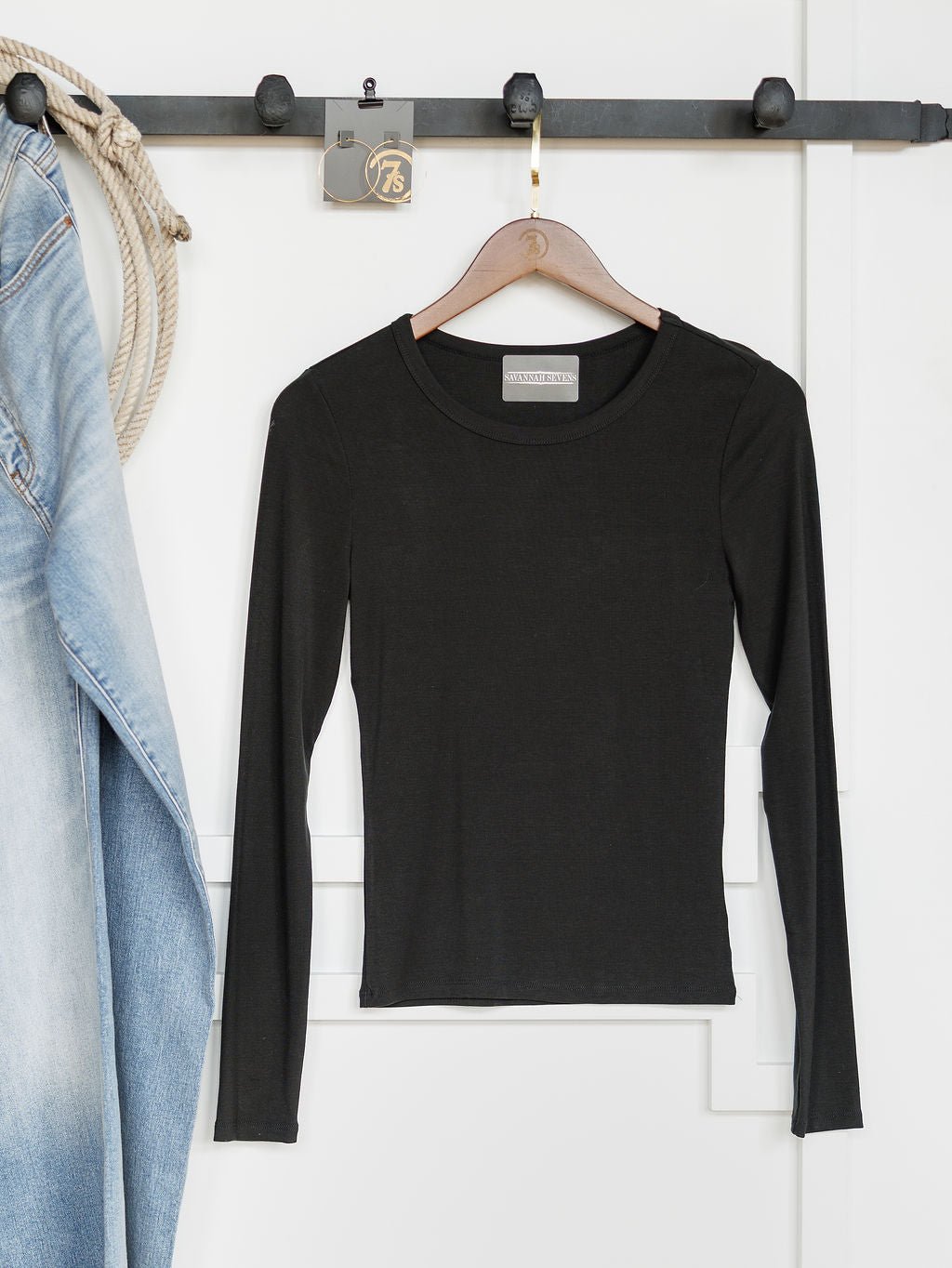 Verona Black Soft Stretch Top