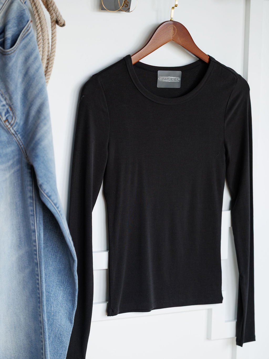 Verona Black Soft Stretch Top