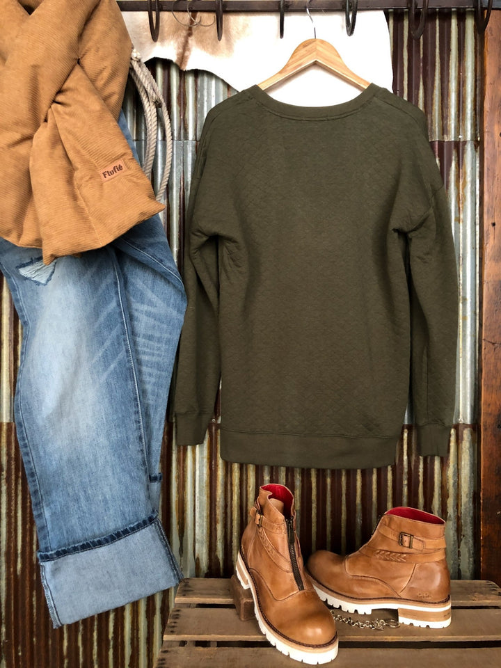 Wakonda Olive Quilted Top
