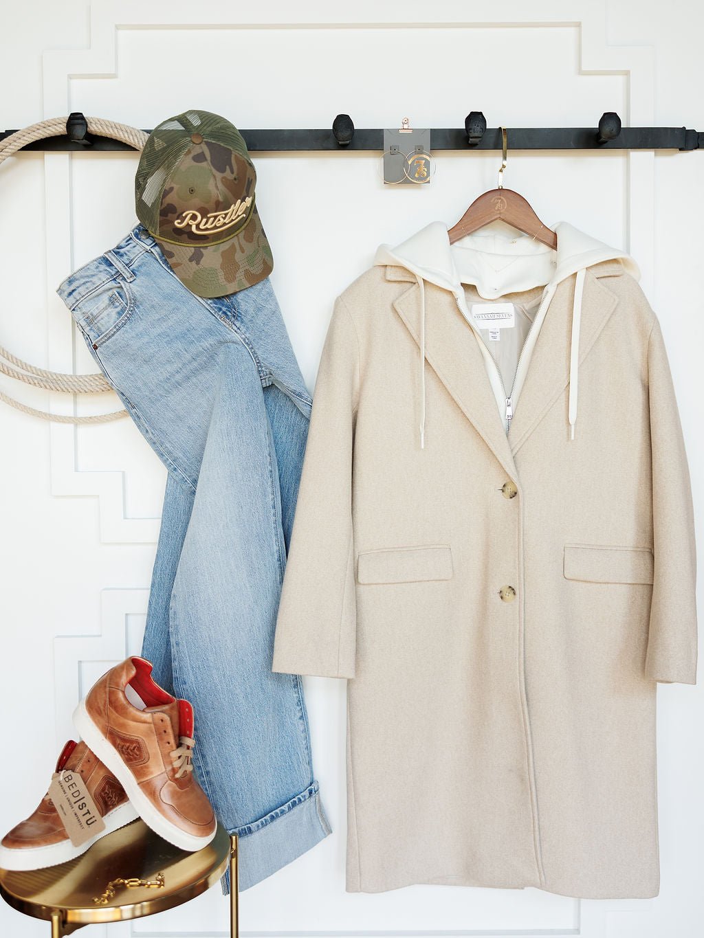 Walhalla Oatmeal Hooded Longline Jacket