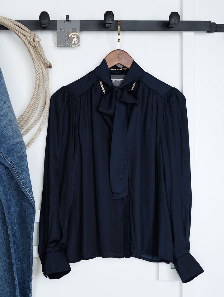 Wentzville Midnight Satin Top
