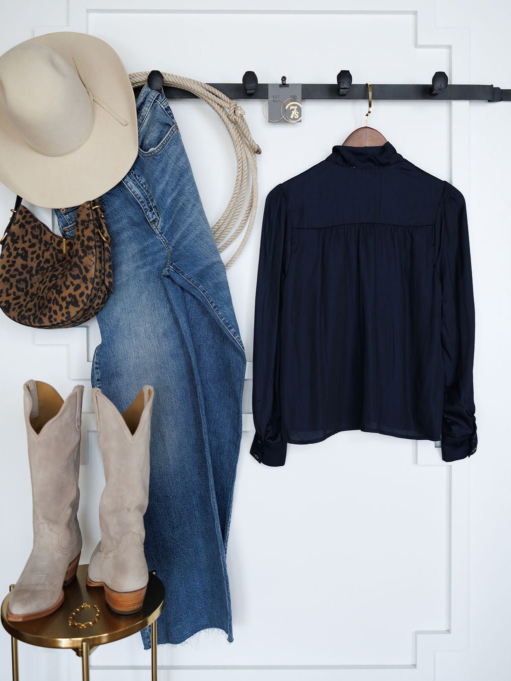 Wentzville Midnight Satin Top