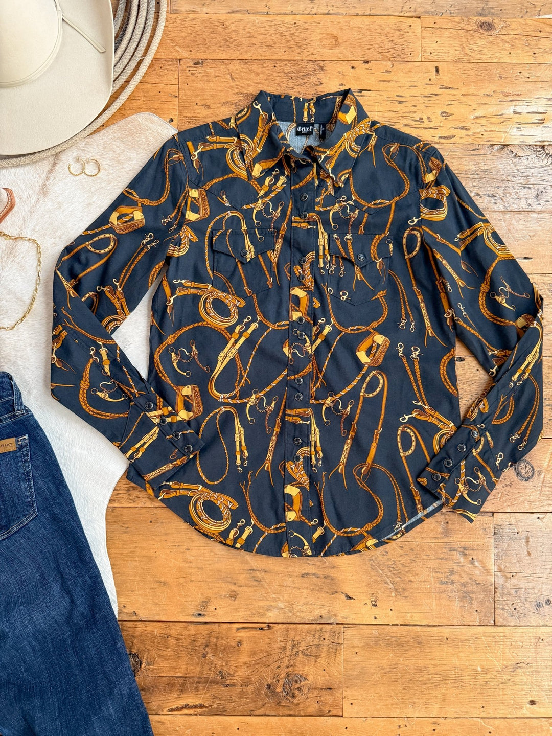 West Plains Tack Button Up Top