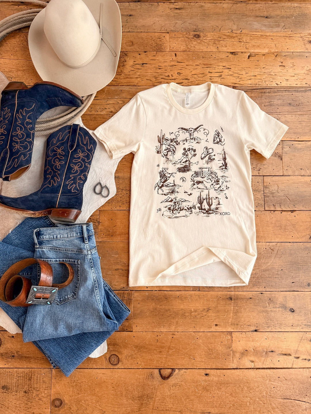 Western Toile Graphic Tee