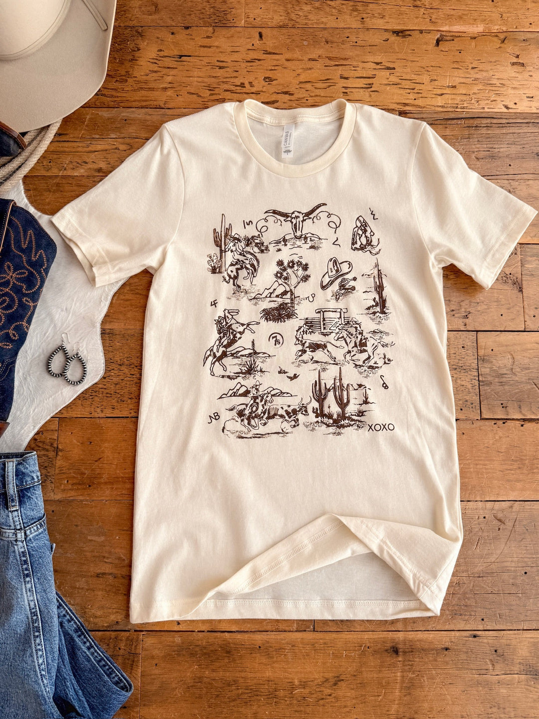 Western Toile Graphic Tee