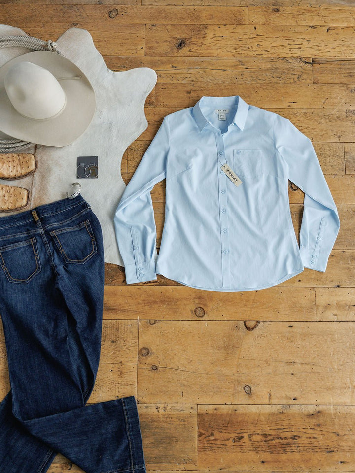 Wheaton Ariat Ice Blue Performance Shirt