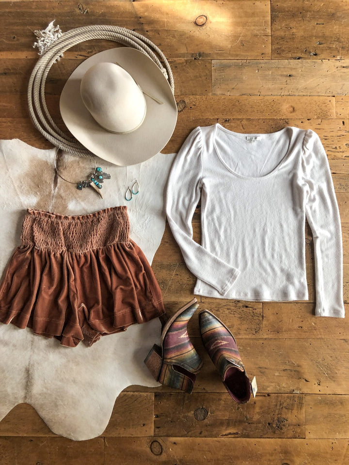 Whitten White Knit Top
