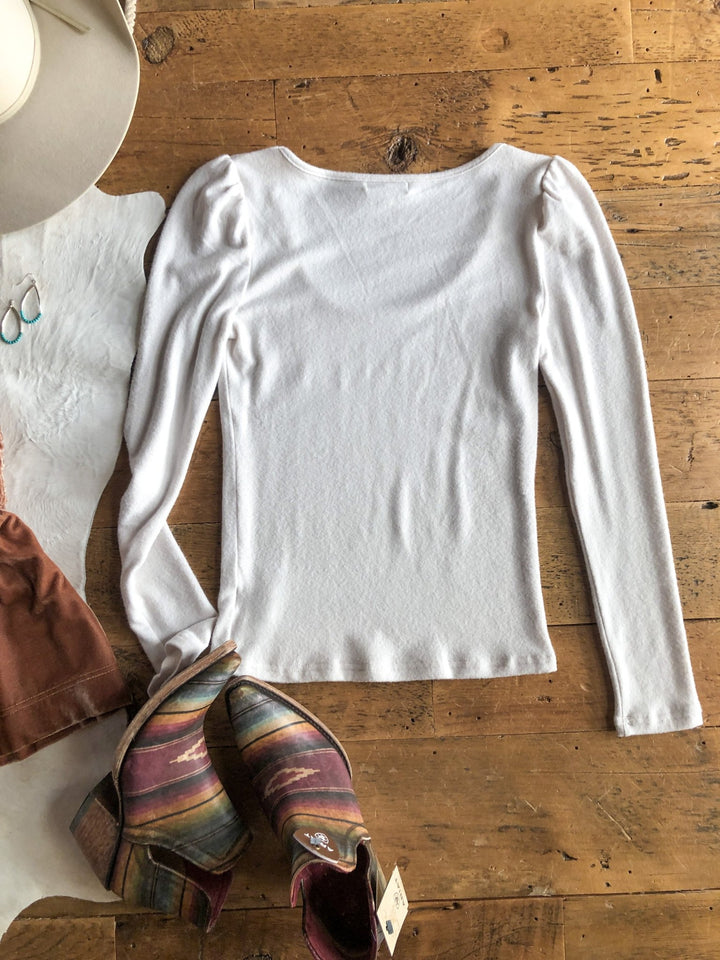 Whitten White Knit Top