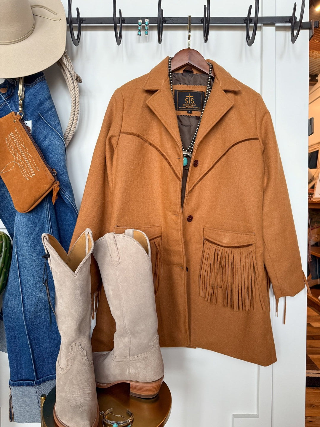 Winnetka Wool Fringe Jacket