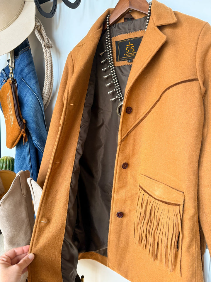 Winnetka Wool Fringe Jacket