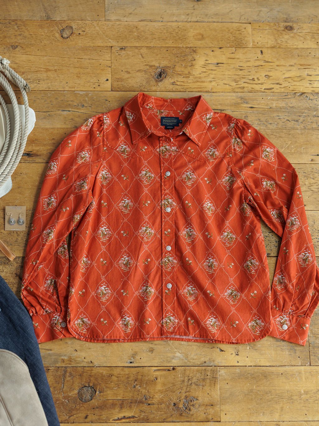 Winona Pendleton Western Button Up Top