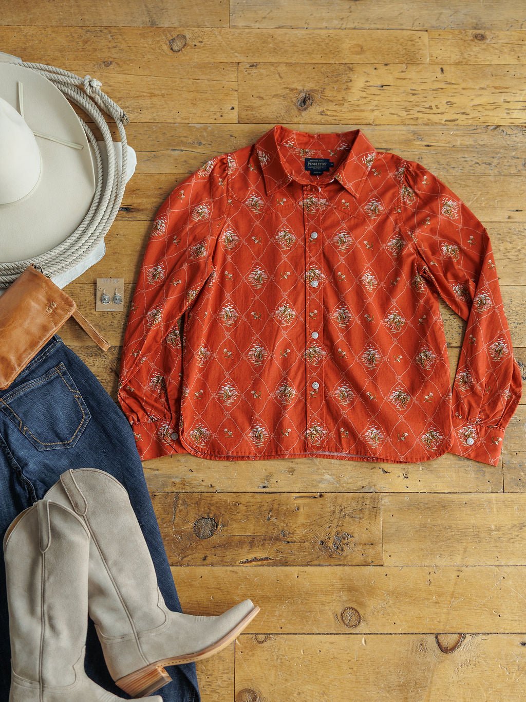 Winona Pendleton Western Button Up Top