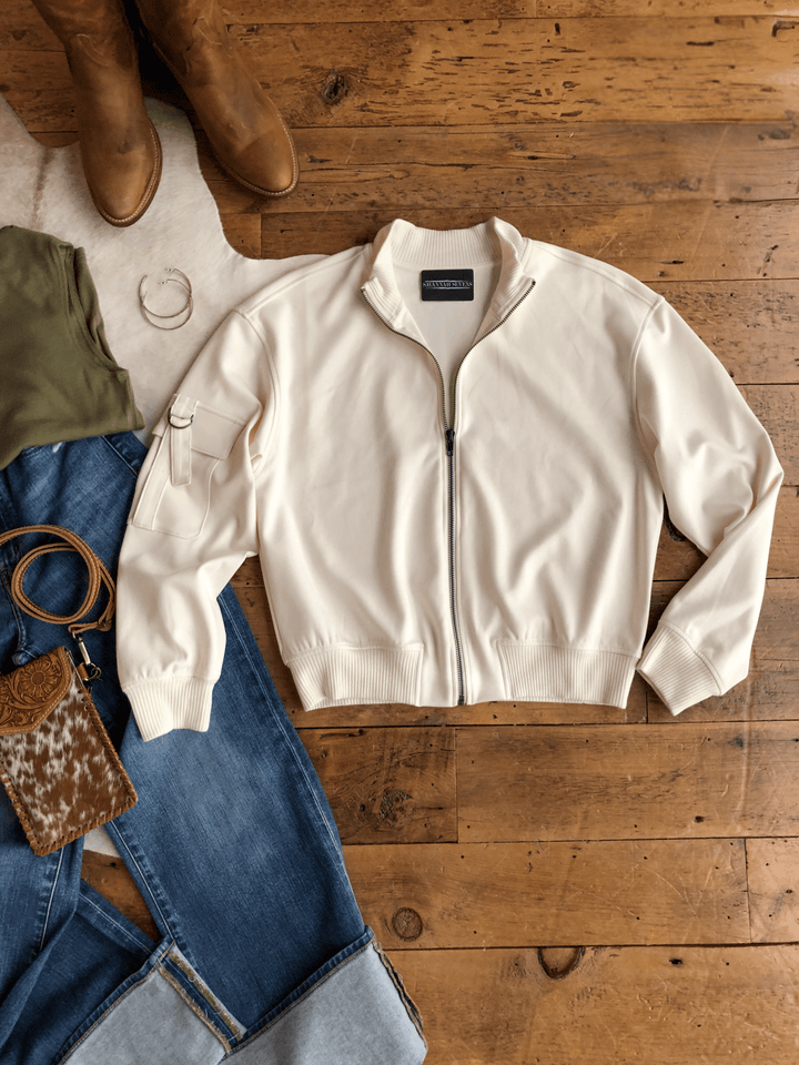 Wishek Cream Cargo Jacket