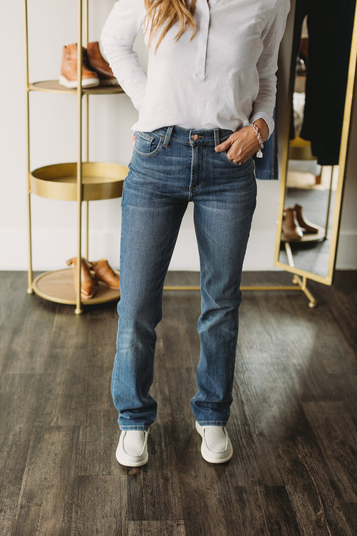 The Yates High Rise Relaxed Straight Leg Jean