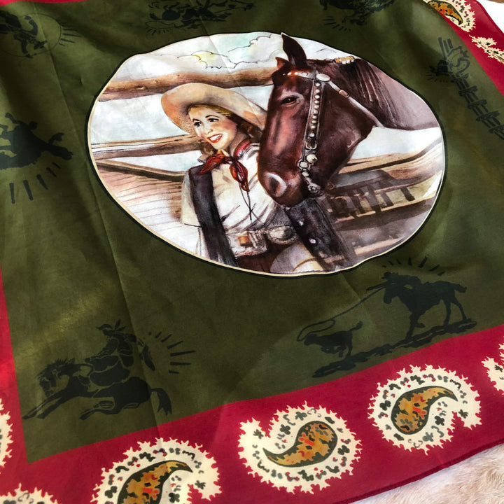Vintage Cowgirl Neck Scarf