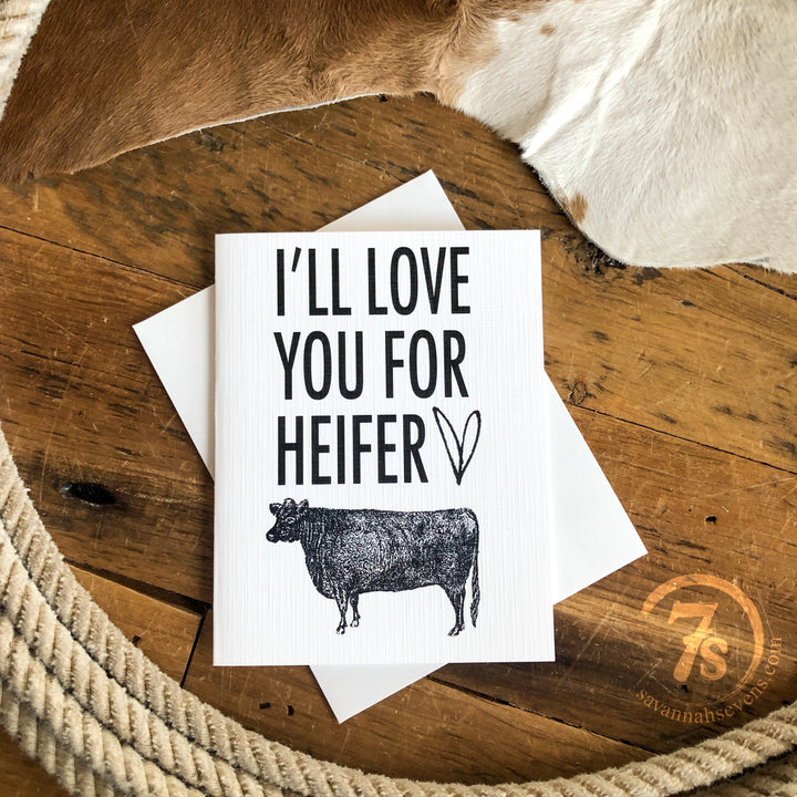 Love You For Heifer Card