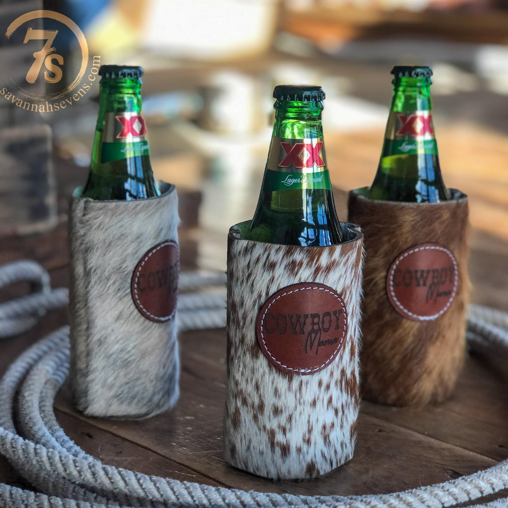 Ranch Wife Cowhide Koozie – Savannah Sevens western life{&}style