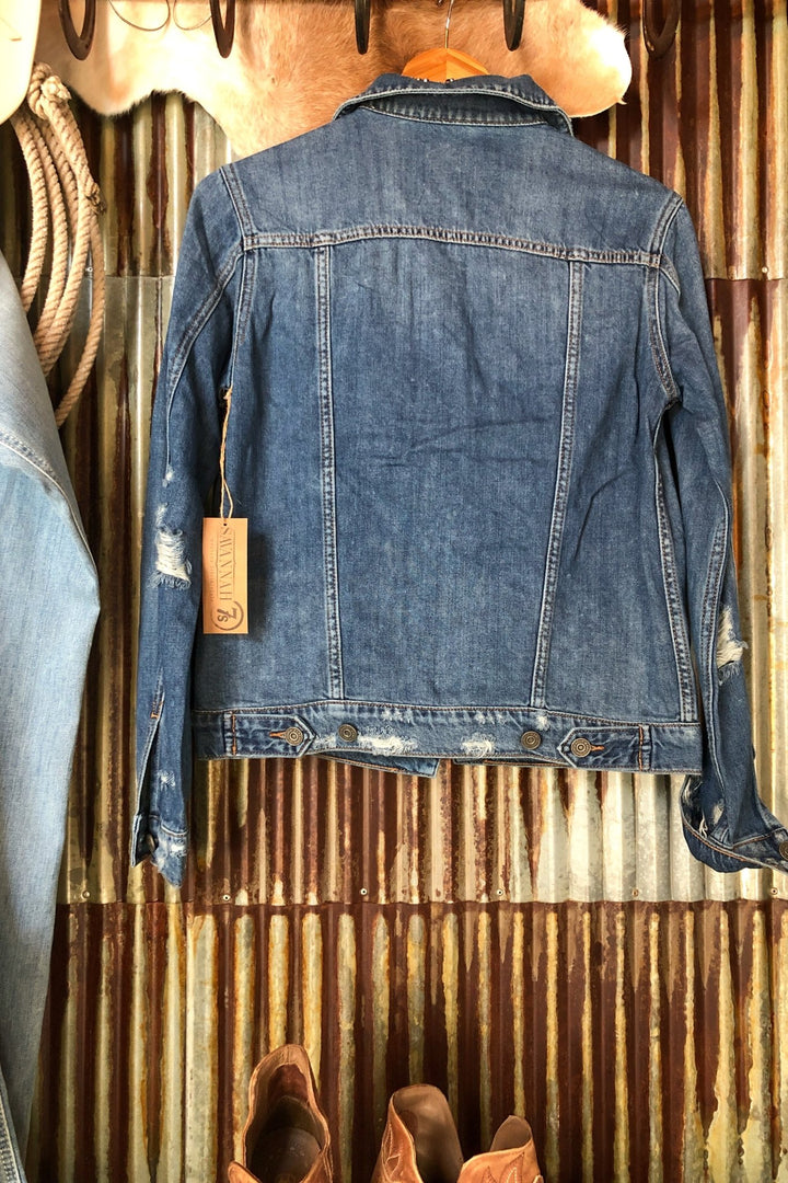 Arkoma Distressed Denim Jacket