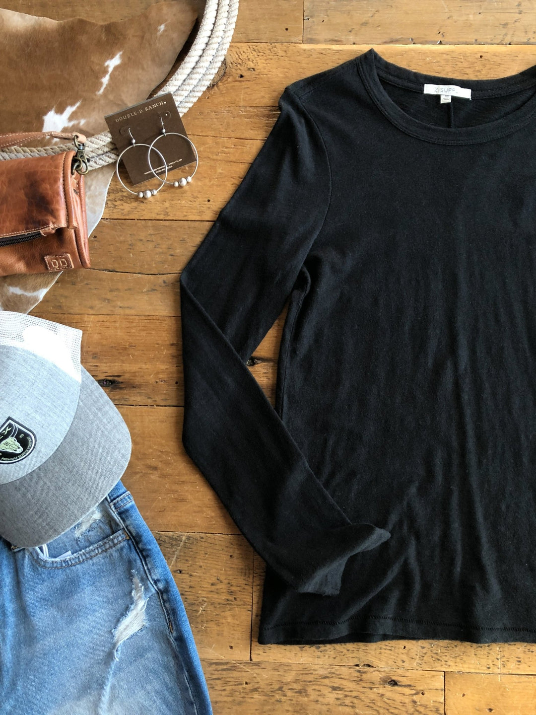 Bellville Black Slub Top