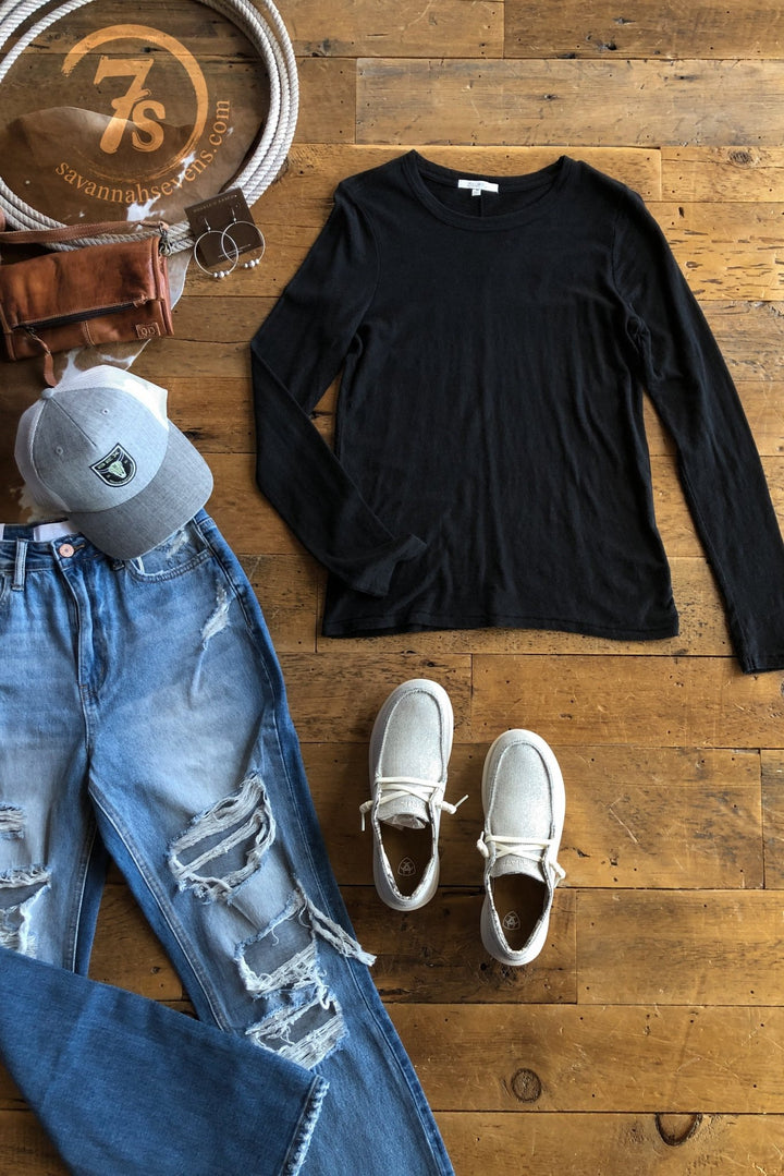 Bellville Black Slub Top